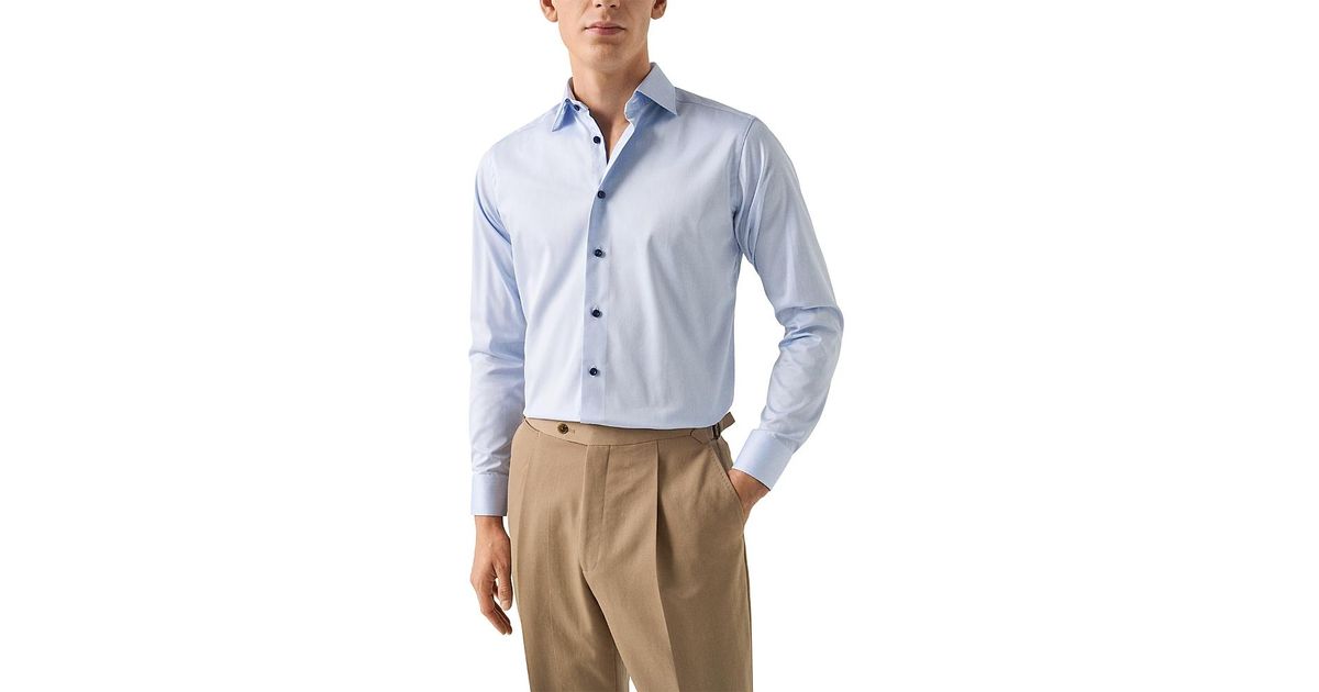Eton Men's Contemporary Fit Twill Dress Shirt
