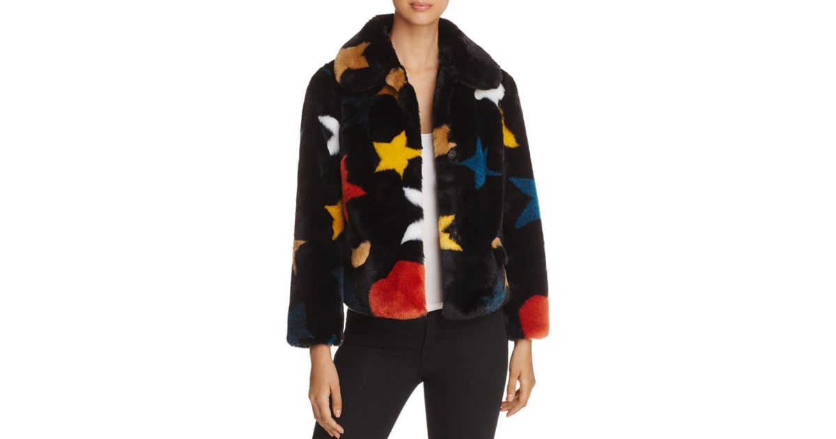 faux fur star jacket