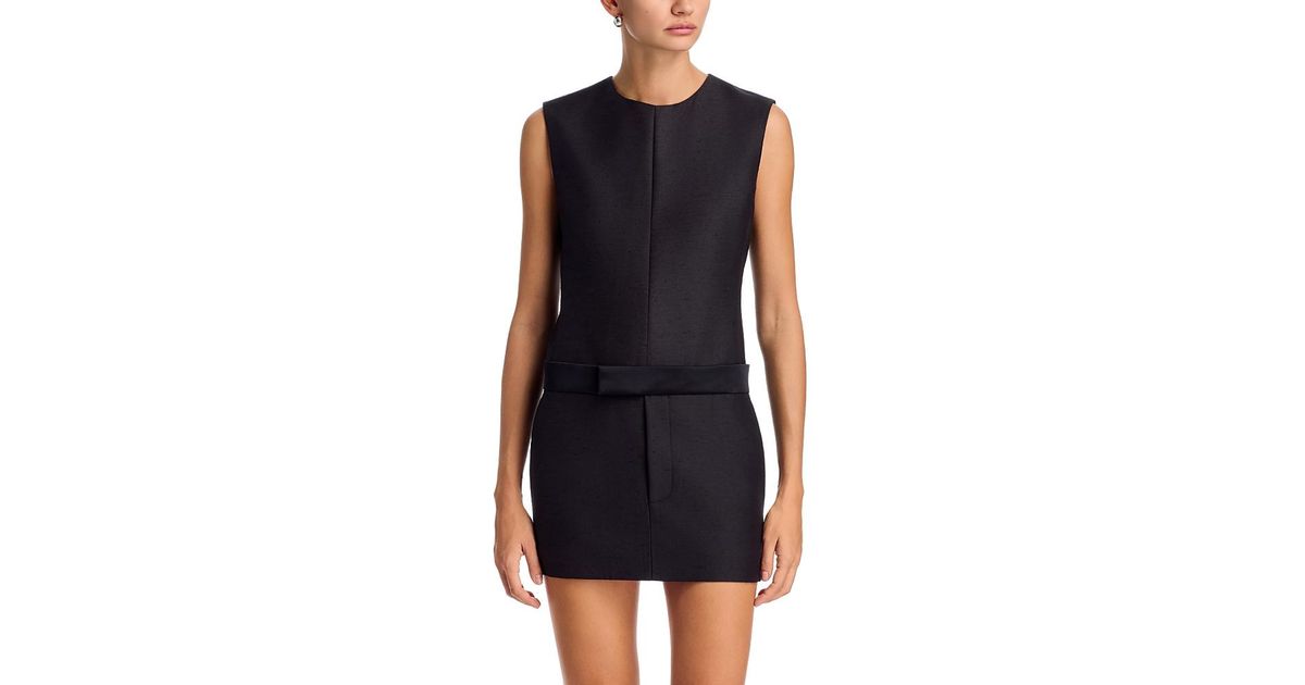 Alexander Wang Sleeveless Tuxedo Mini Dress in Black | Lyst