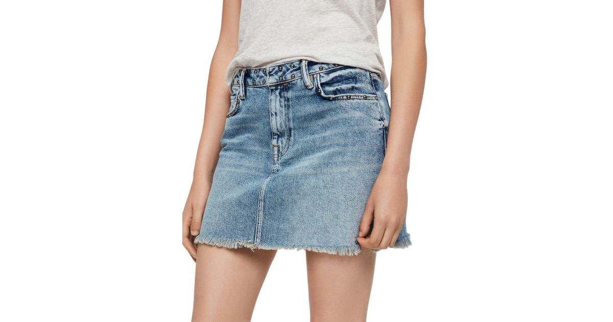 all saints betty studded skirt