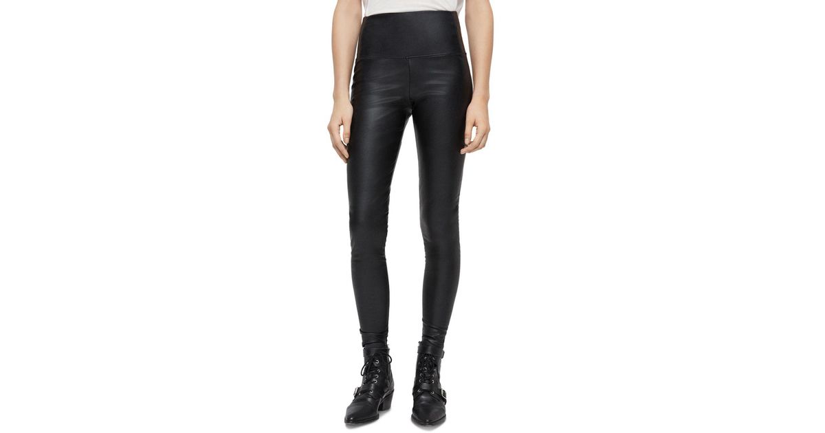 all saints leather leggings