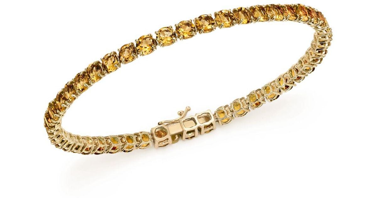 citrine tennis bracelet