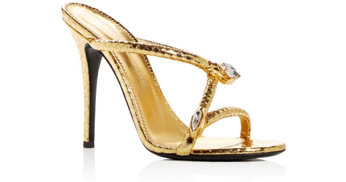 giuseppe zanotti snake high heels