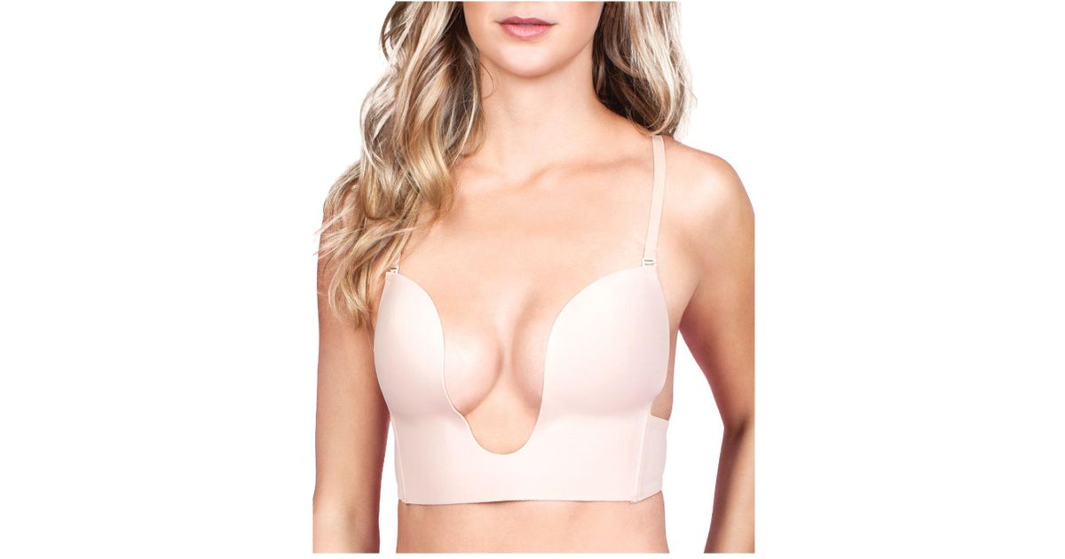Fashion Forms Synthetic Convertible Seamless U Plunge Bra in Nude