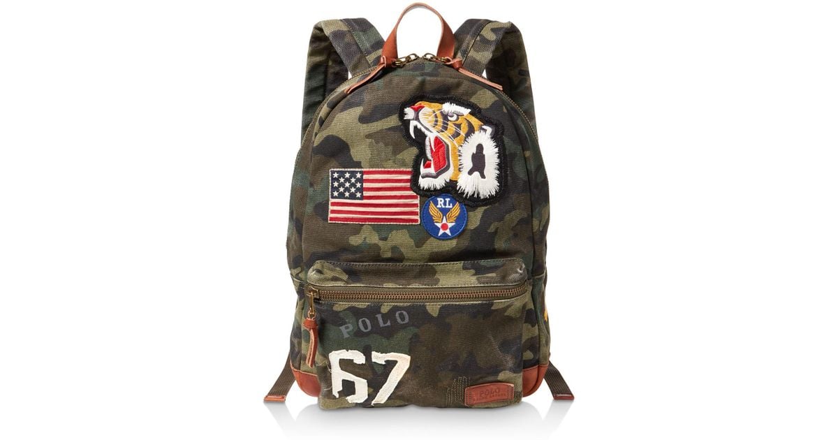 camo canvas backpack