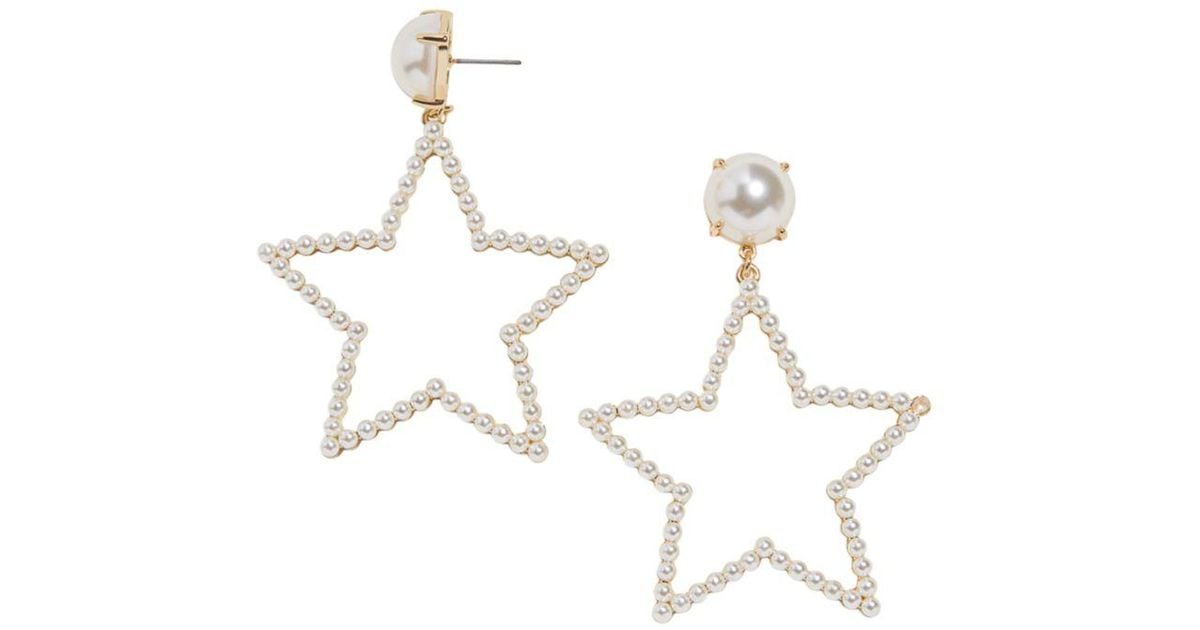 pearl star earrings