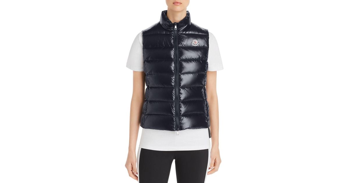 Moncler Ghany Down Vest in Navy (Blue) | Lyst