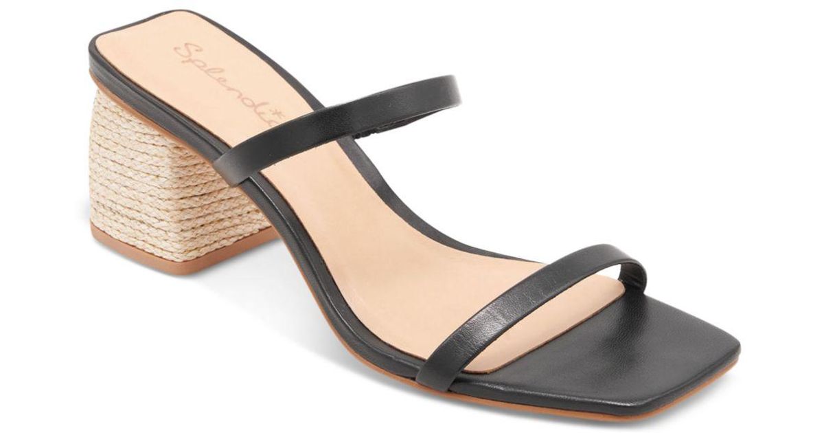 Splendid Kharis Square Toe Espadrille Block Heel Sandals in Metallic Lyst