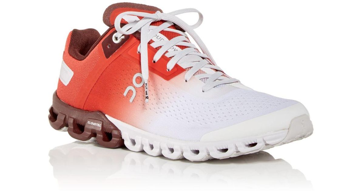 On Synthetic Cloudflow Low Top Sneakers in Rust White (White) Lyst