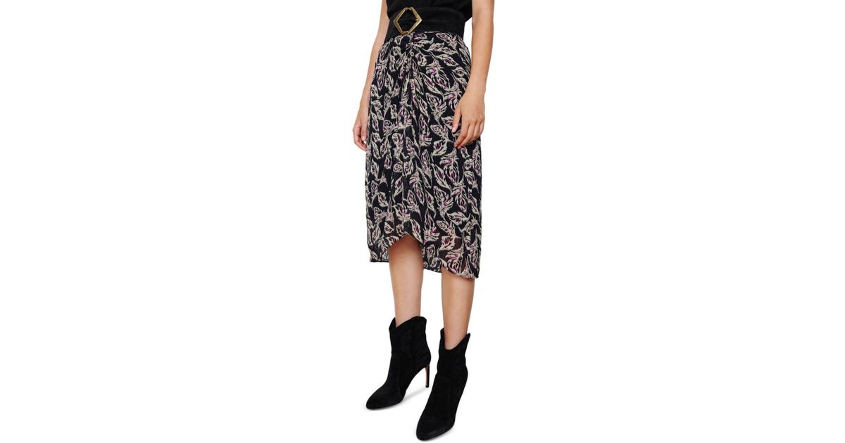 Ba&sh Synthetic Gyna High Low Skirt in Black - Lyst