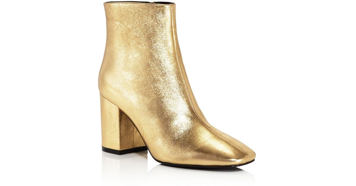 womens gold booties