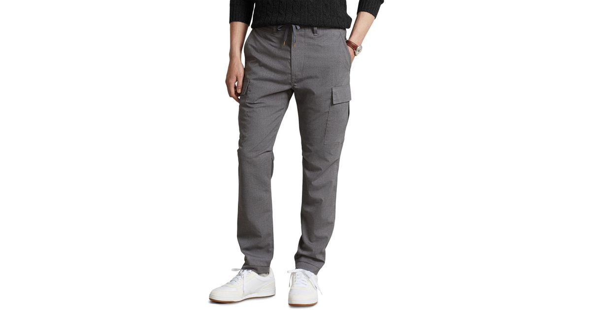Polo Ralph Lauren Synthetic Stretch Slim Fit Cargo Pants in Gray for Men | Lyst