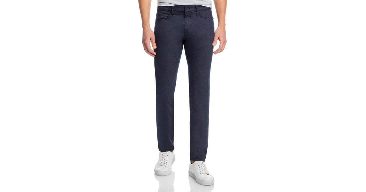 BOSS by HUGO BOSS Delaware3 - 1 - 20 10248 Cotton Blend Solid Slim Fit  Pants in Blue for Men | Lyst Canada