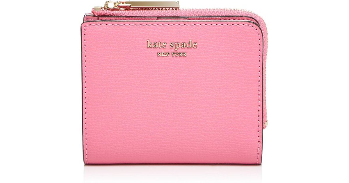 Kate Spade Sylvia Small Leather Bifold Wallet in Black | Lyst