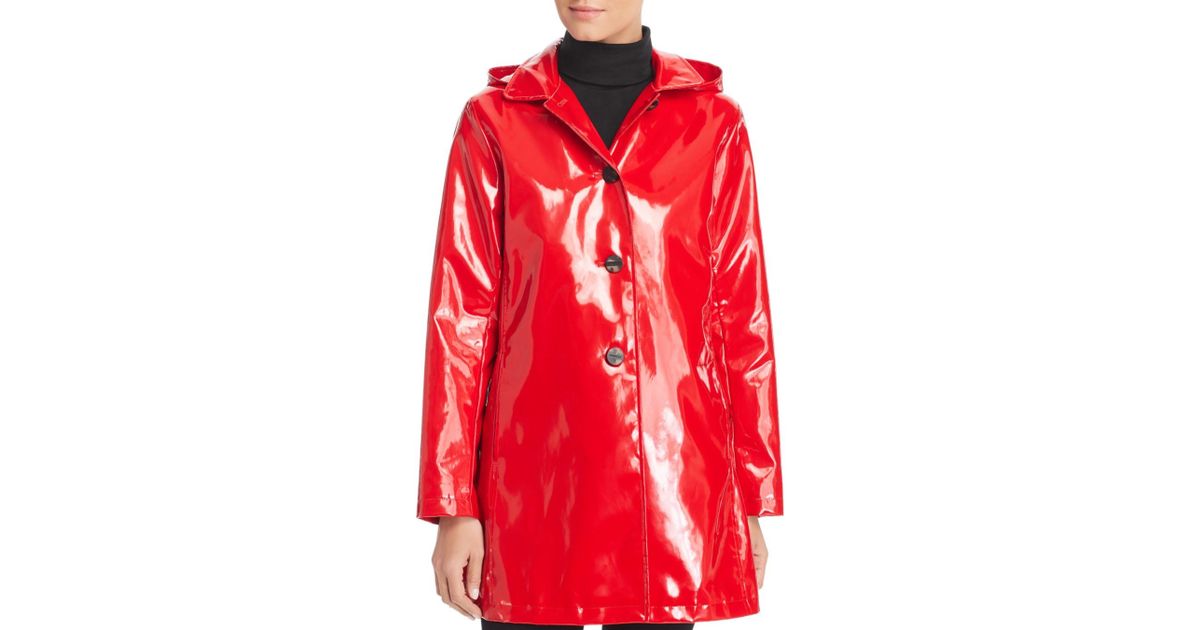 jane post red raincoat