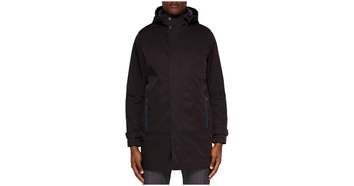 ted baker stack hooded mac