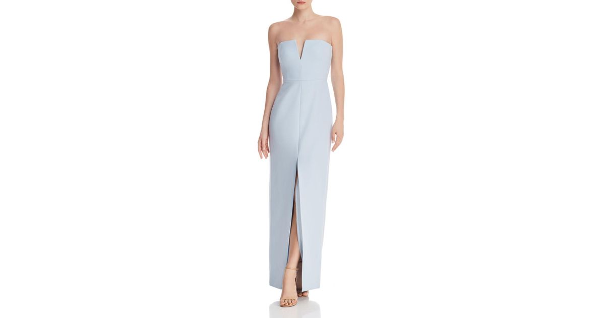 bcbg light blue gown