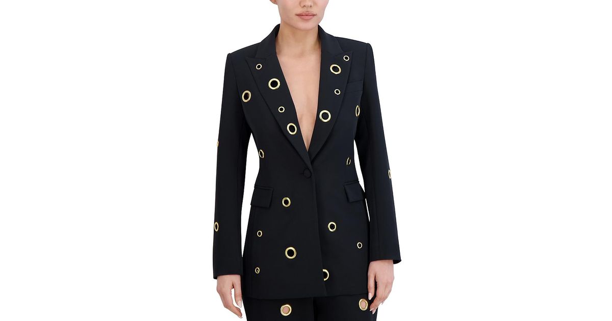 Blazer Donna BCBGMAXAZRIA - Giacca Aderente Con Scollo A V, Revers A Tacca E Chiusura Frontale Con Bottoni - 4