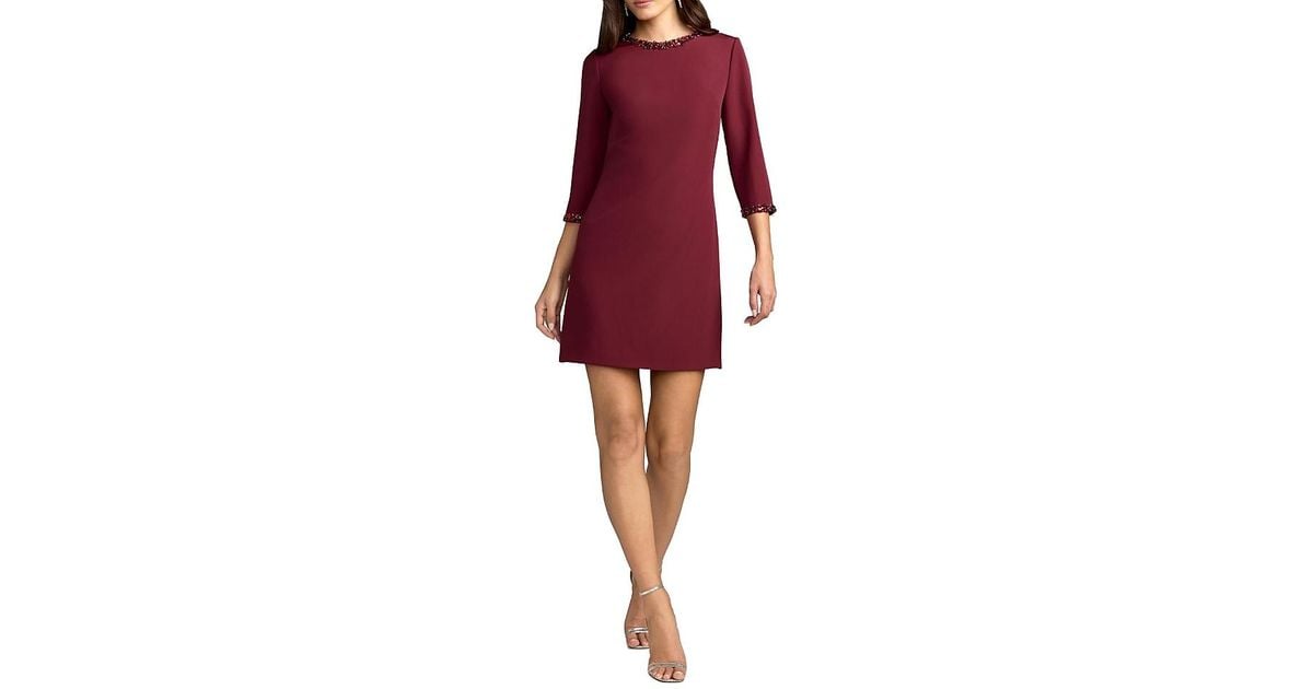 Cocktail Ress Mac Duggal A-Line Embellished Cocktail Dress in Red | Lyst