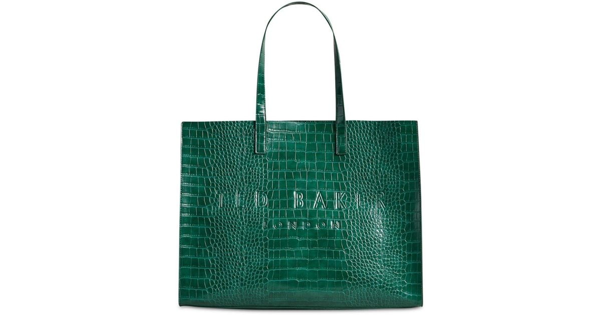 Bolso Verde Bolso De Sobre Ted Baker Con Detalle De Croc Verde