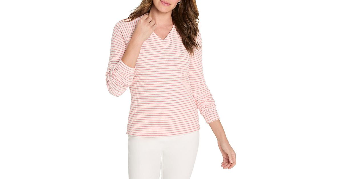 Round Split Neck NIC+ZOE Soft Thermal Split Neck Top in Pink | Lyst