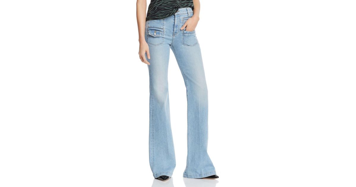 7 For All Mankind Georgia Flare Jeans In Roxy Lights in Blue | Lyst