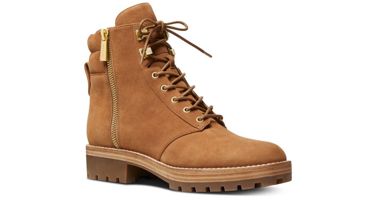 michael michael kors rosario leather combat boot