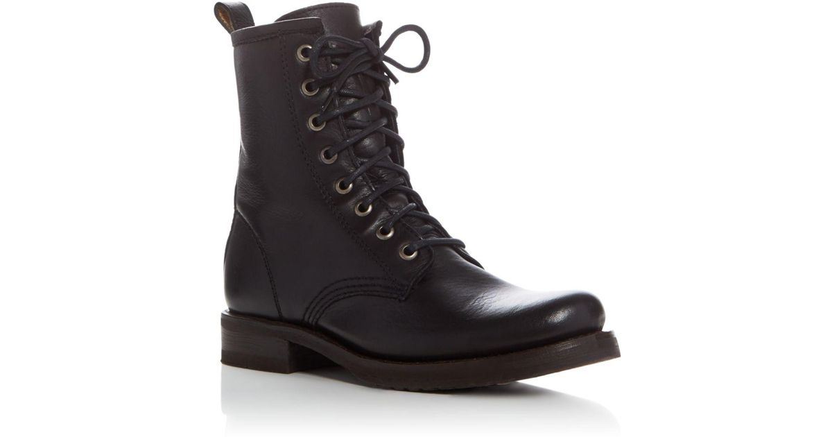 frye women's veronica lace up combat boots