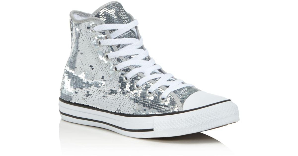 Converse Women's Chuck Taylor All Star Sequin High Top Sneakers | Lyst