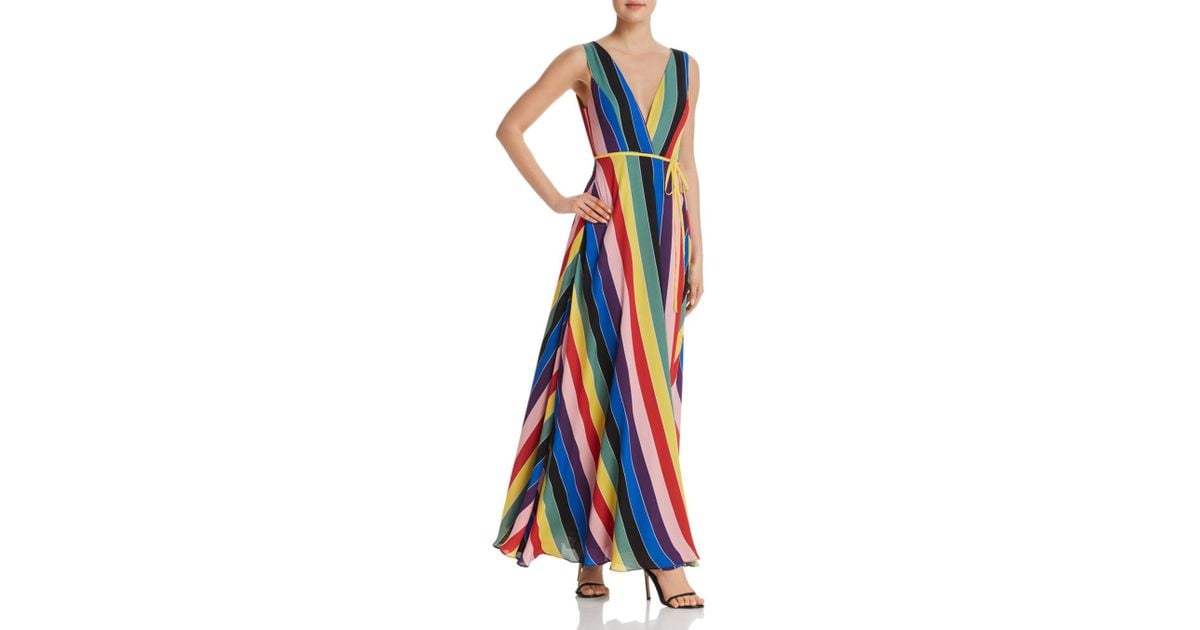 rainbow wrap dress