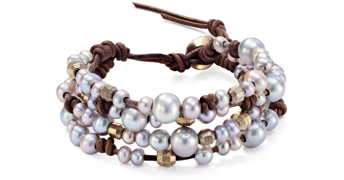 multi strand freshwater pearl bracelet