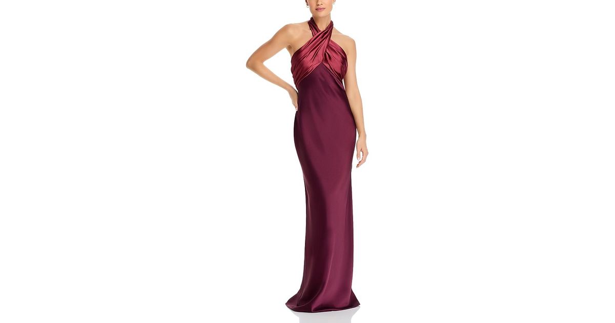 Robe De Soirée AMSALE En Soie Couleur Charbon (charcoal Grey) Taille 12 - Neuve Sans étiquettes