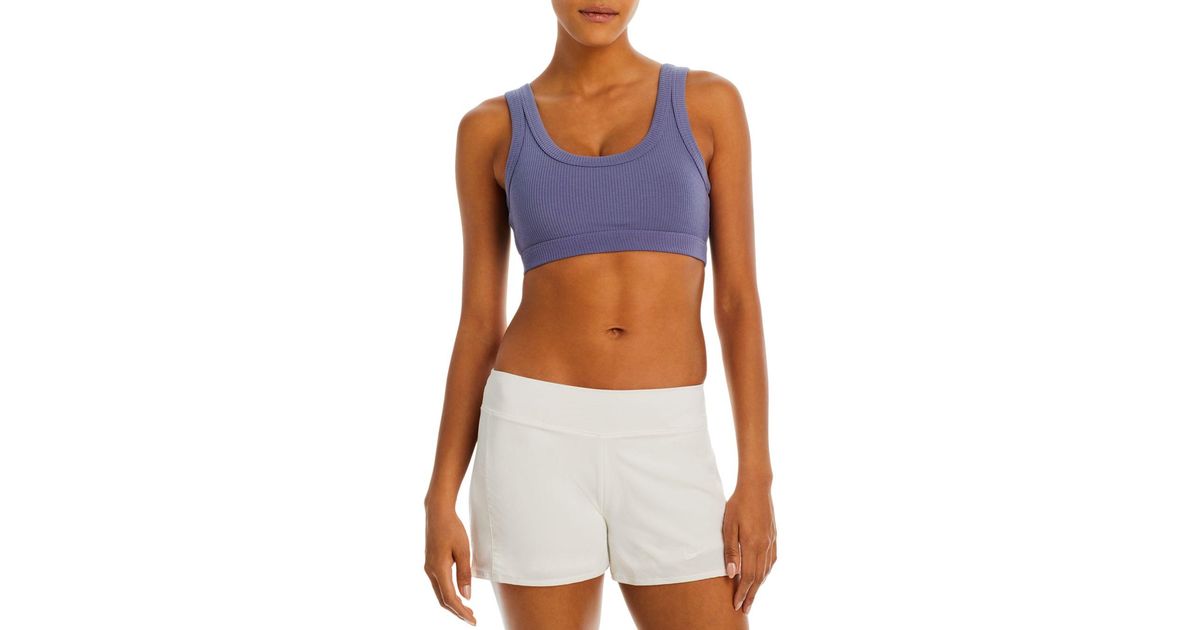 Alo Yoga Wellness Low Impact Sports Bra in Blue Lyst