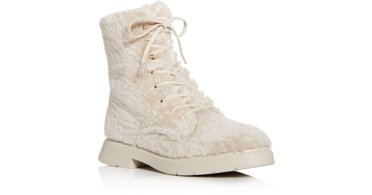 Stuart Weitzman Fur Women's Mckenzee Chill Shearling Boots in Natural | Lyst