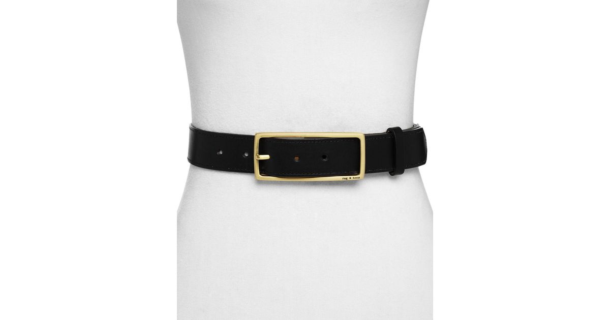 Rag & Bone Leather Rebound Belt in Navy/Red (White) Save 47 Lyst