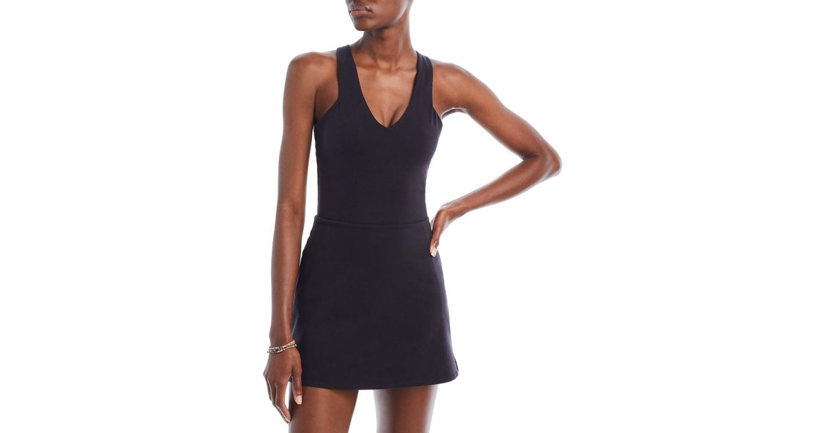 Alo Yoga Airbrush Real Tennis Dress in Black Lyst