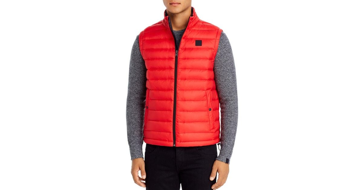 BOSS by HUGO BOSS Chroma Puffer Vest in Bright Red (Red) for Men Lyst UK