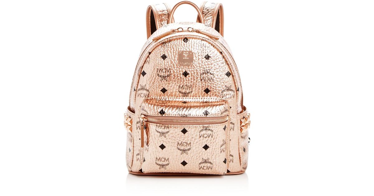 rose gold mcm backpack