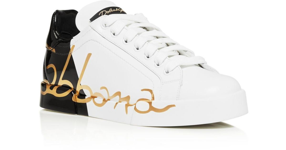 portofino sneakers in leather and patent