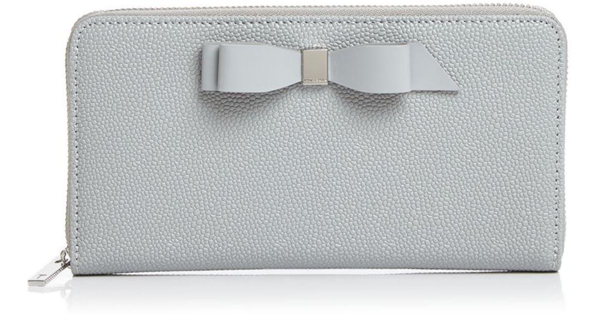 ted baker bow zip around matinee purse