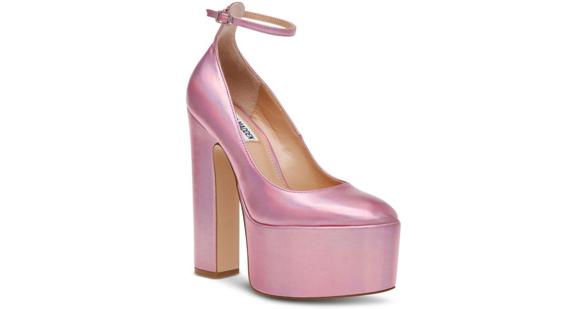 Steve Madden Skyrise Ankle Strap Platform High Heel Pumps in Pink Lyst