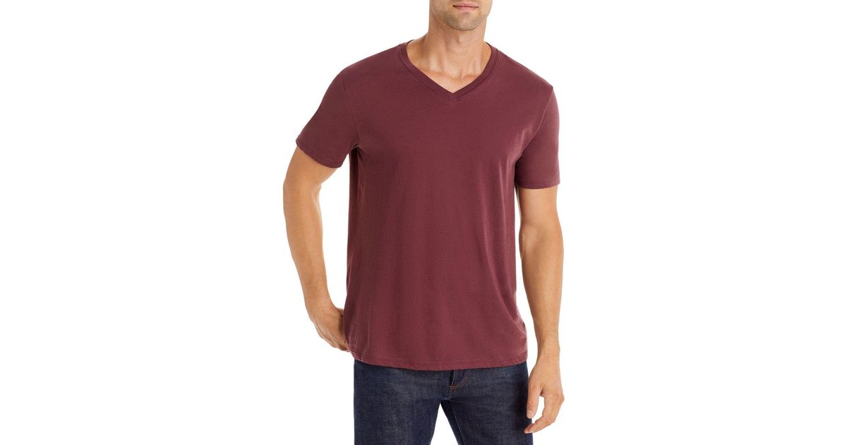 ATM Cotton V - Neck Tee in Red for Men | Lyst
