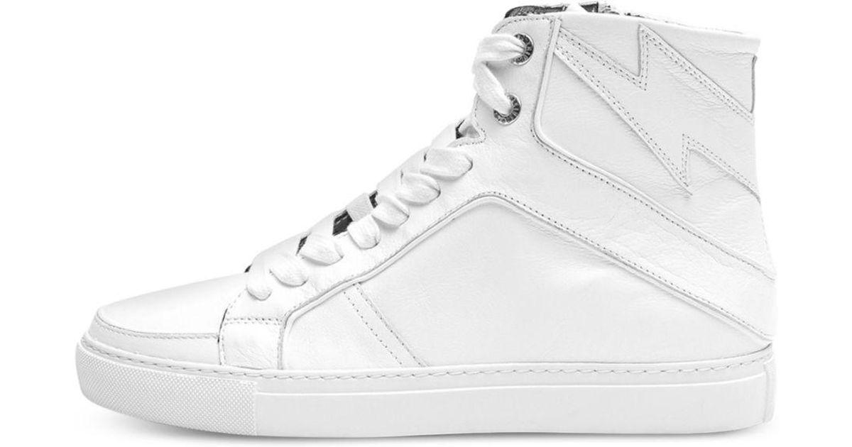 zadig and voltaire white high tops