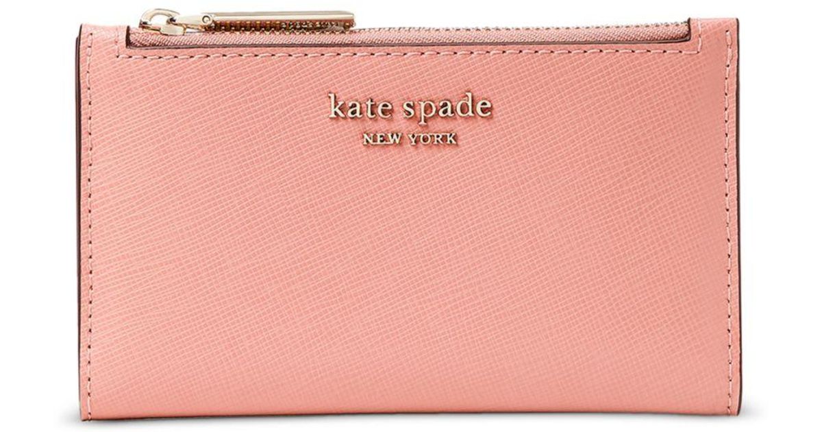 Kate Spade Spencer Small Leather Bifold Wallet in Pink Lyst