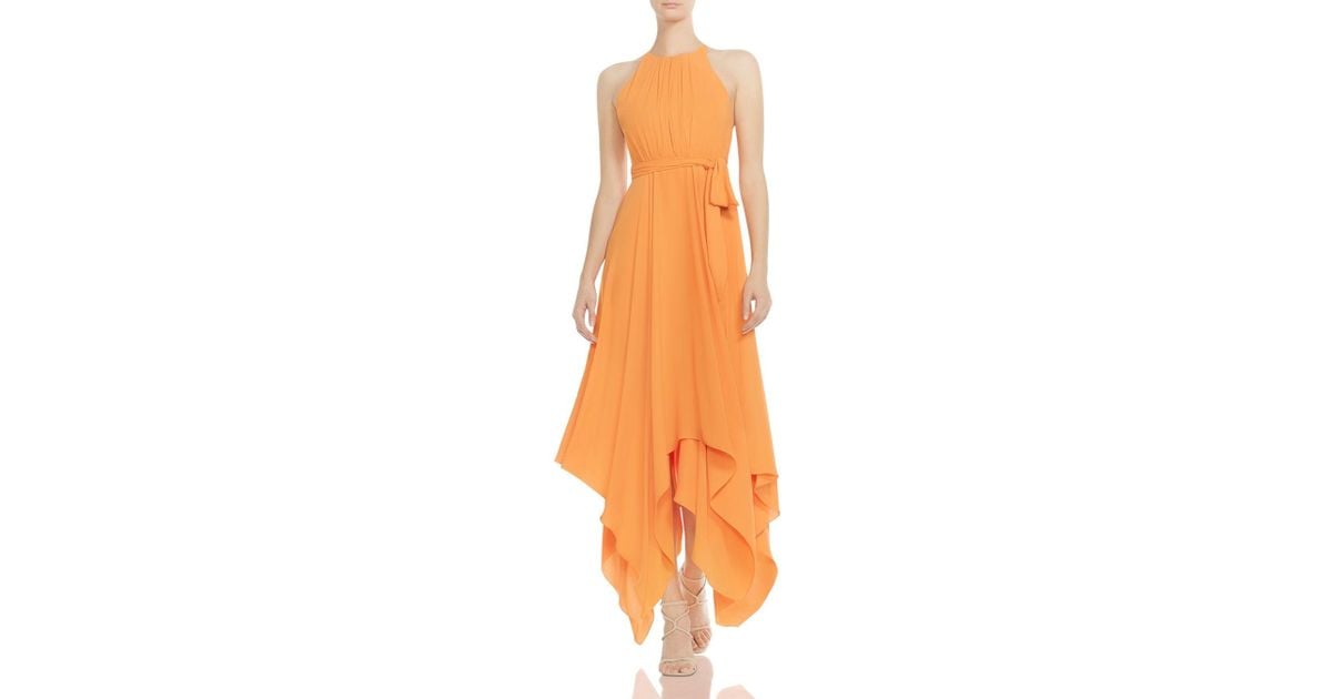 orange handkerchief dress