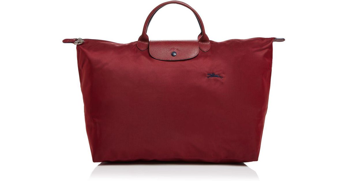 Longchamp Black Le Pliage Club Large Nylon Canvas Travel Bag