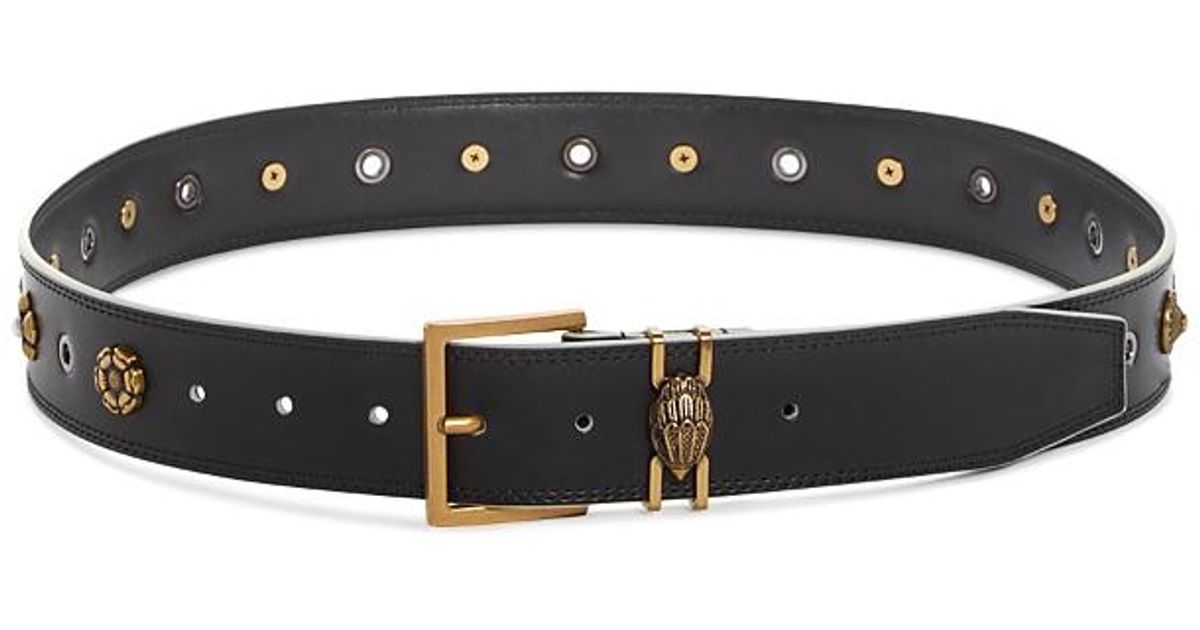Kurt Geiger Black Belt with Multicolor Studs Designer Shoes & Accessories For Men & Women | Kurt Geiger main image 2