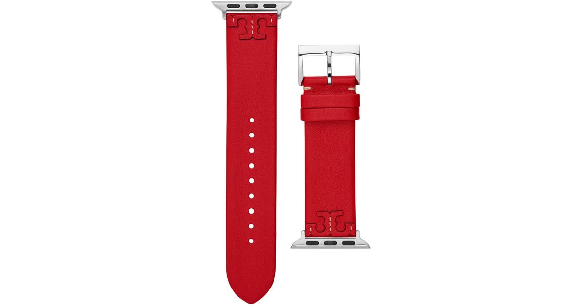 Tory Burch Mcgraw Band For Apple Watch® in Red | Lyst