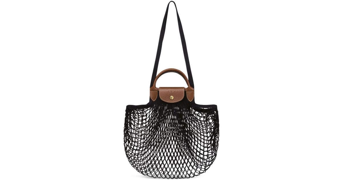 Longchamp Black Le Pliage Filet Knit Bag Longchamp Black Le Pliage Filet Knit Bag