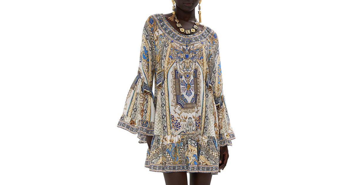 A LINE FRILL DRESS WILD AZAL